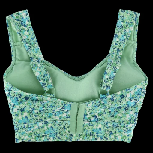 Miami bikinitopp - Pastellgrønn - Flower paint