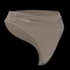 Mid Waist Bikini String - Mørk Beige
