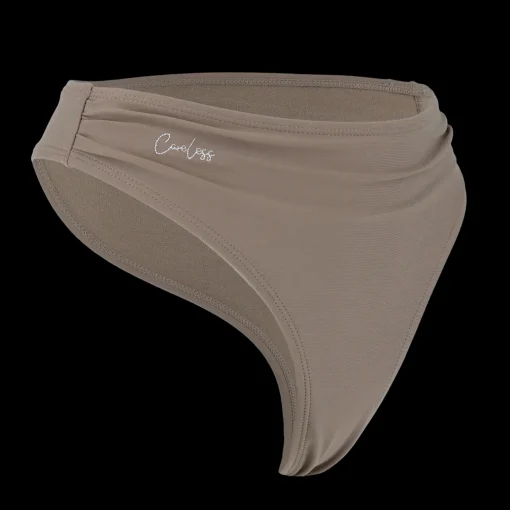 Mid Waist Bikini String - Mørk Beige