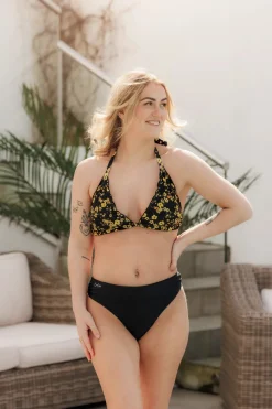 Mid Waist Bikini String - Svart