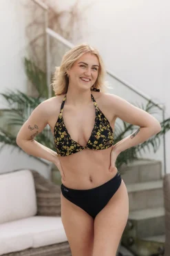 Mid Waist Bikini String - Svart