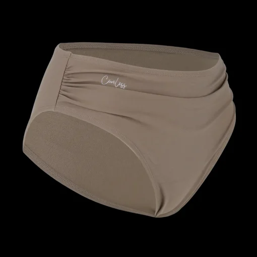 Mid Waist bikinitruse - Mørk beige