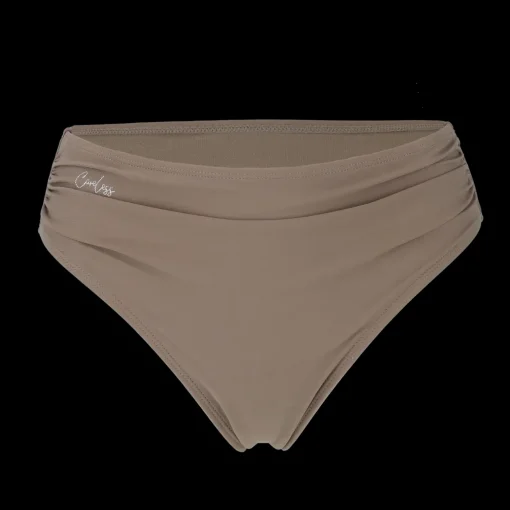 Mid Waist bikinitruse - Mørk beige
