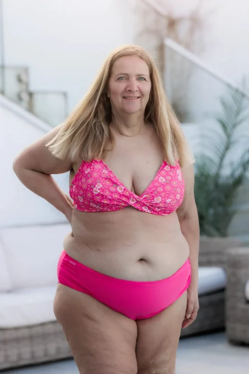Mid Waist bikinitruse - Rosa