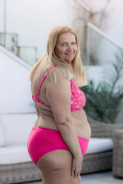 Mid Waist bikinitruse - Rosa
