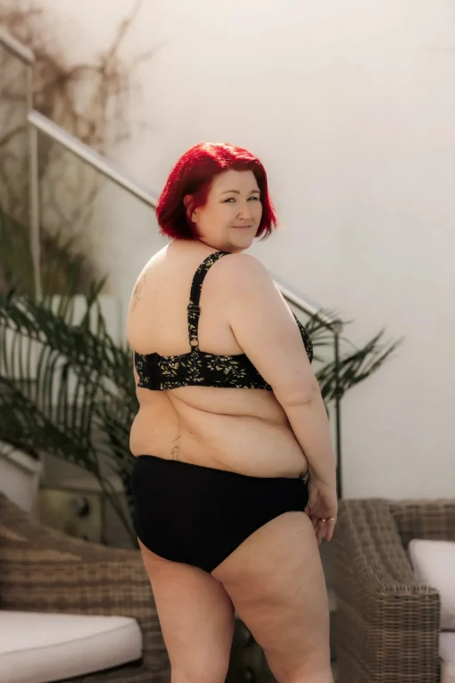 Mid Waist bikinitruse - Svart