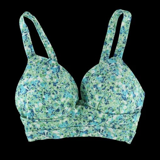 Roma bikinitopp - Pastellgrønn - Flower paint