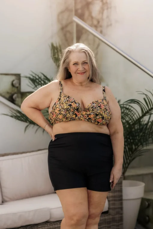 Roma bikinitopp - Svart - Flowerpower
