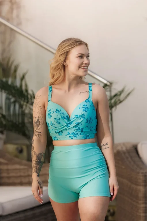 Roma bikinitopp - Turkis - Blossom