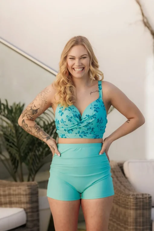 Roma bikinitopp - Turkis - Blossom