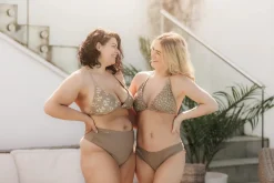 Ruffles Bikinitruse - Mørk Beige