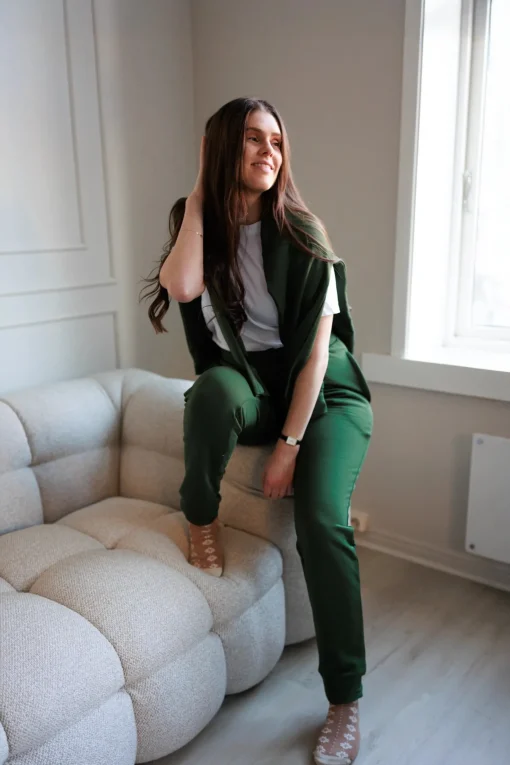 Sandra bukse - Mørk grønn