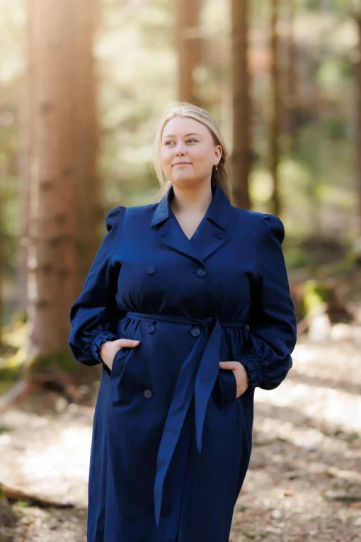 Siri Trenchcoat - Marineblå