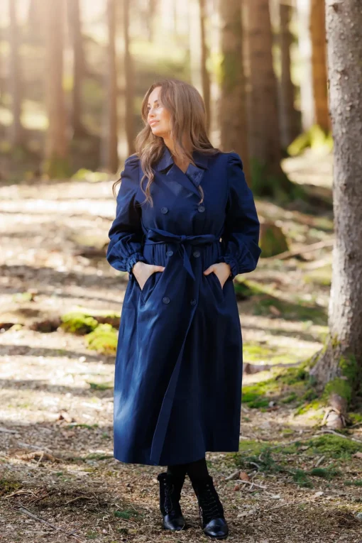 Siri Trenchcoat - Marineblå