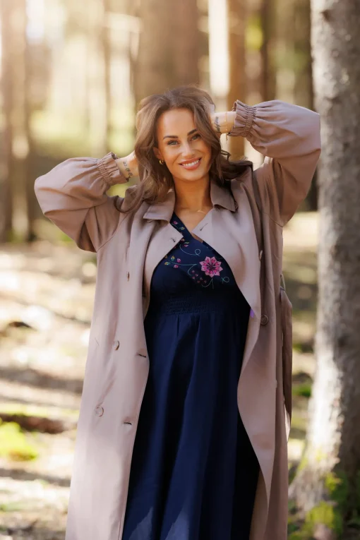 Siri Trenchcoat - Taupe Grey
