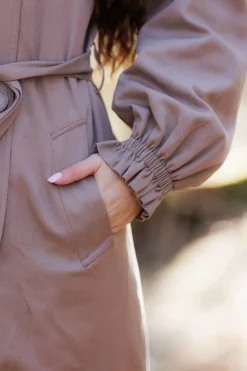 Siri Trenchcoat - Taupe Grey