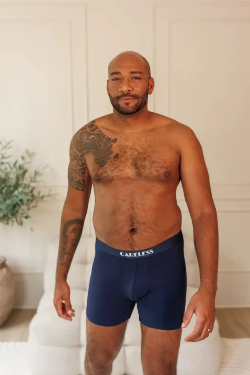 Vegard Boksershorts long 2 pk - Mørk grønn/mørk blå