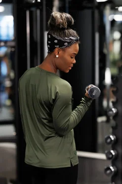 Active loose fit long sleeve - Dark green