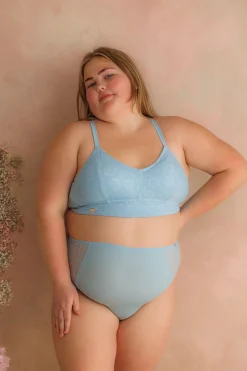 Ada Flower High Waist - Airy Blue