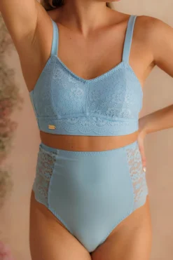 Ada Flower High Waist - Airy Blue