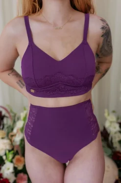 Ada High Waist truse - Mørk lilla