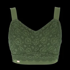 Aline Flower Big Cup BH - Mørk grønn