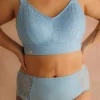Aline Flower Bra Big Cup - Airy Blue