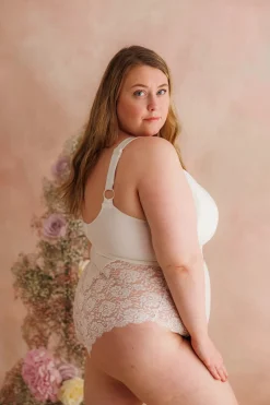 Aline Flower Bra Big Cup - Bright White