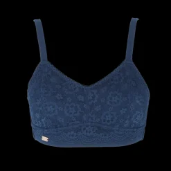 Aline Flower Small Cup BH - Mørk blå