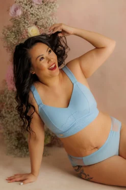 Amanda Basic Bra Big Cup - Airy Blue