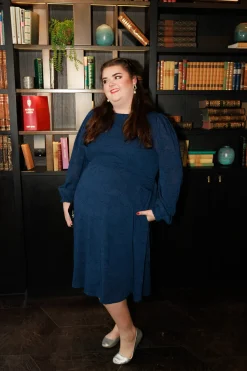 Anna Chiffon kjole - Blå