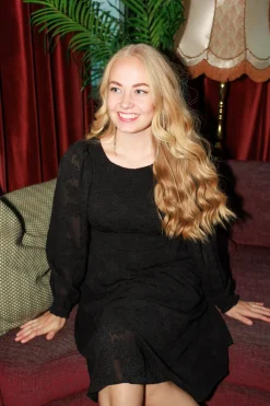 Anna Chiffon kjole - Svart