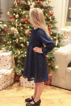 Anna Chiffon kjole barn - Blå