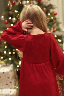 Anna Chiffon kjole barn - Rød