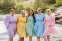 Anna Solid kjole - Airy Blue