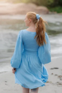 Anna Solid kjole - Airy Blue