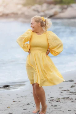 Anna Solid kjole - Banana Cream