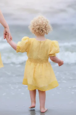 Belle Flower Barnekjole - Banana Cream