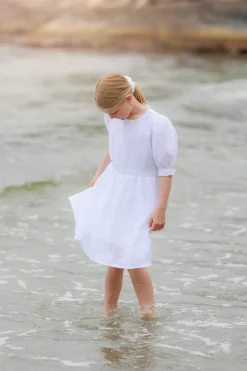 Belle Flower Barnekjole - Bright White