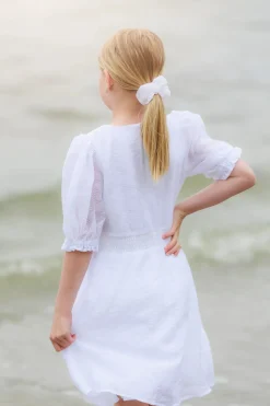Belle Flower Barnekjole - Bright White