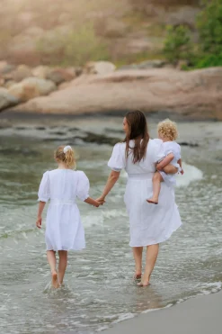 Belle Flower Kjole - Bright White