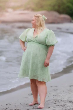 Belle Flower Kjole - Smoke Green