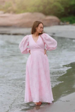 Belle Flower Maxikjole - Orchid Pink