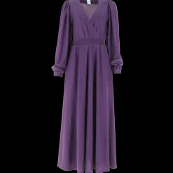 Belle Glitter maxikjole - Mørk lilla