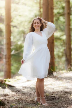 Belle Kjole - Bright White