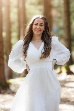 Belle Kjole - Bright White