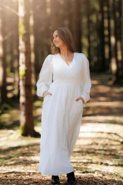 Belle Maxikjole - Bright White