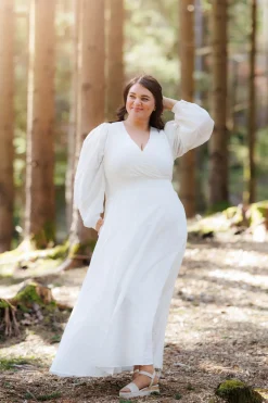 Belle Maxikjole - Bright White