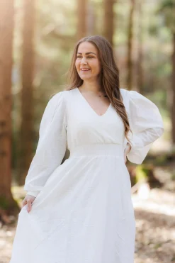 Belle Maxikjole - Bright White