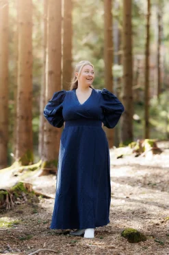 Belle Maxikjole - Marineblå